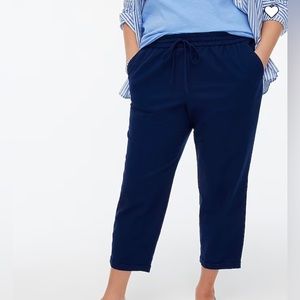 J.Crew Linen-cotton Drawstring Pant